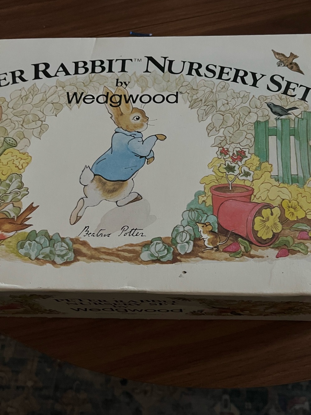 Wedgwood Beatrix Potter Peter Rabbit Nursery Toy Set - White & Blue